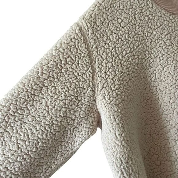 Who What Wear Women’s Sherpa Long Sleeves Sweatshirt Crewneck Brulee SZ XL - Picture 5 of 12